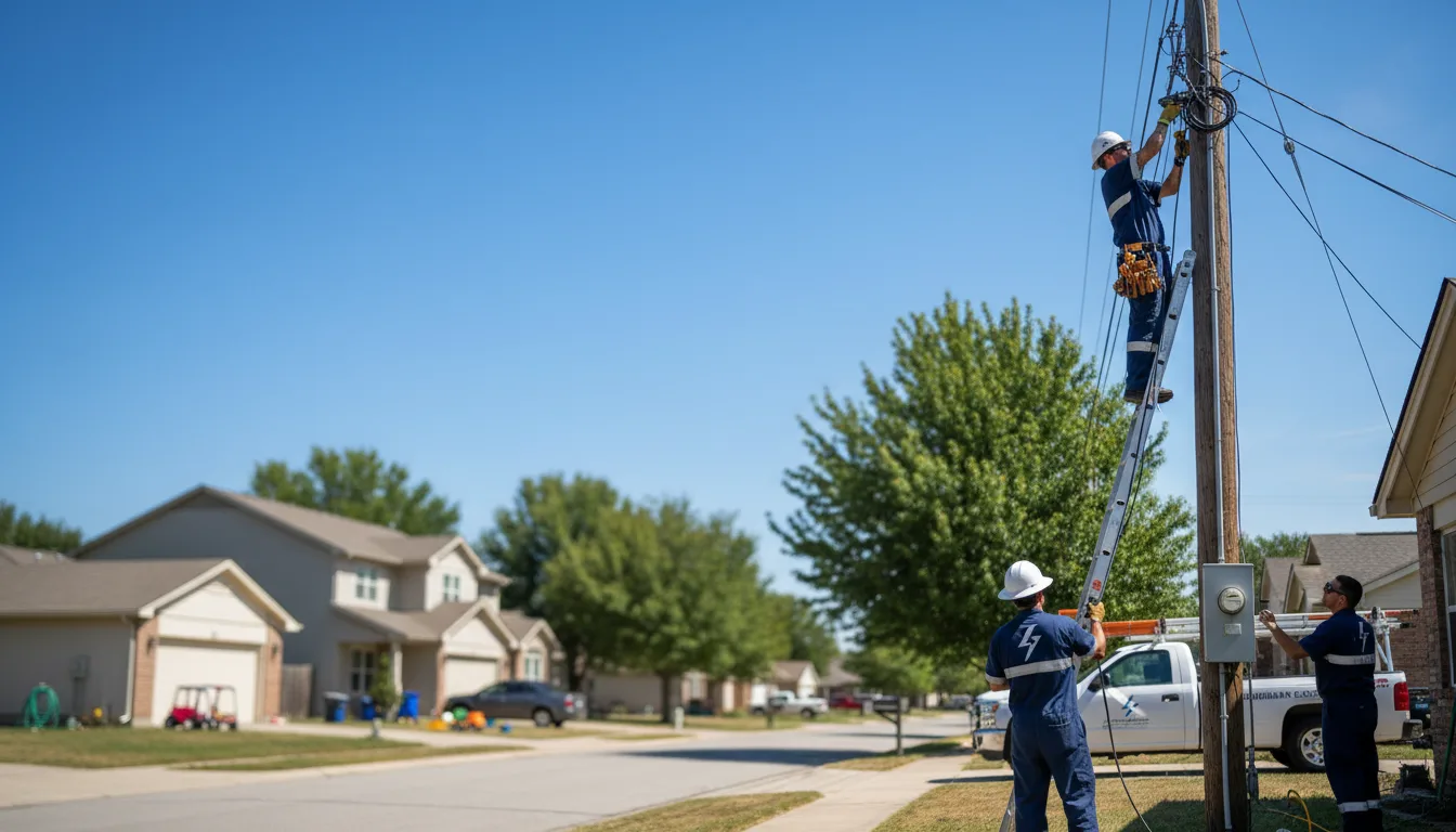 Residential electrician providing installation services in Danforth, ME